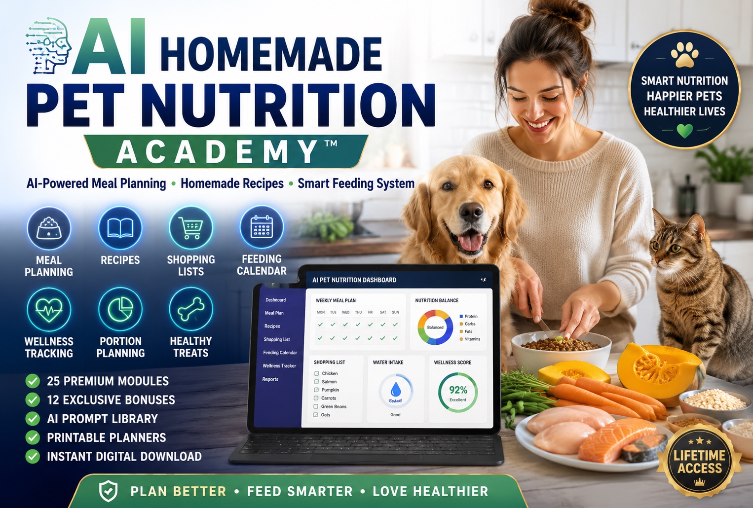 AI Homemade Pet Nutrition Academy — Smarter Meal Plans for Dogs and Cats